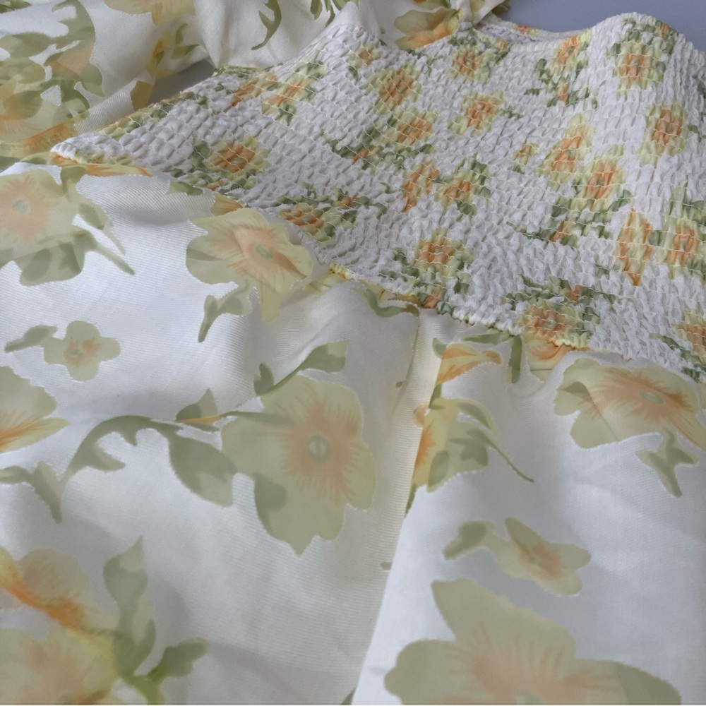 Layered With Love NWT 3X Plus Size Yellow Floral Midi Dress Feminine - Picture 10 of 16